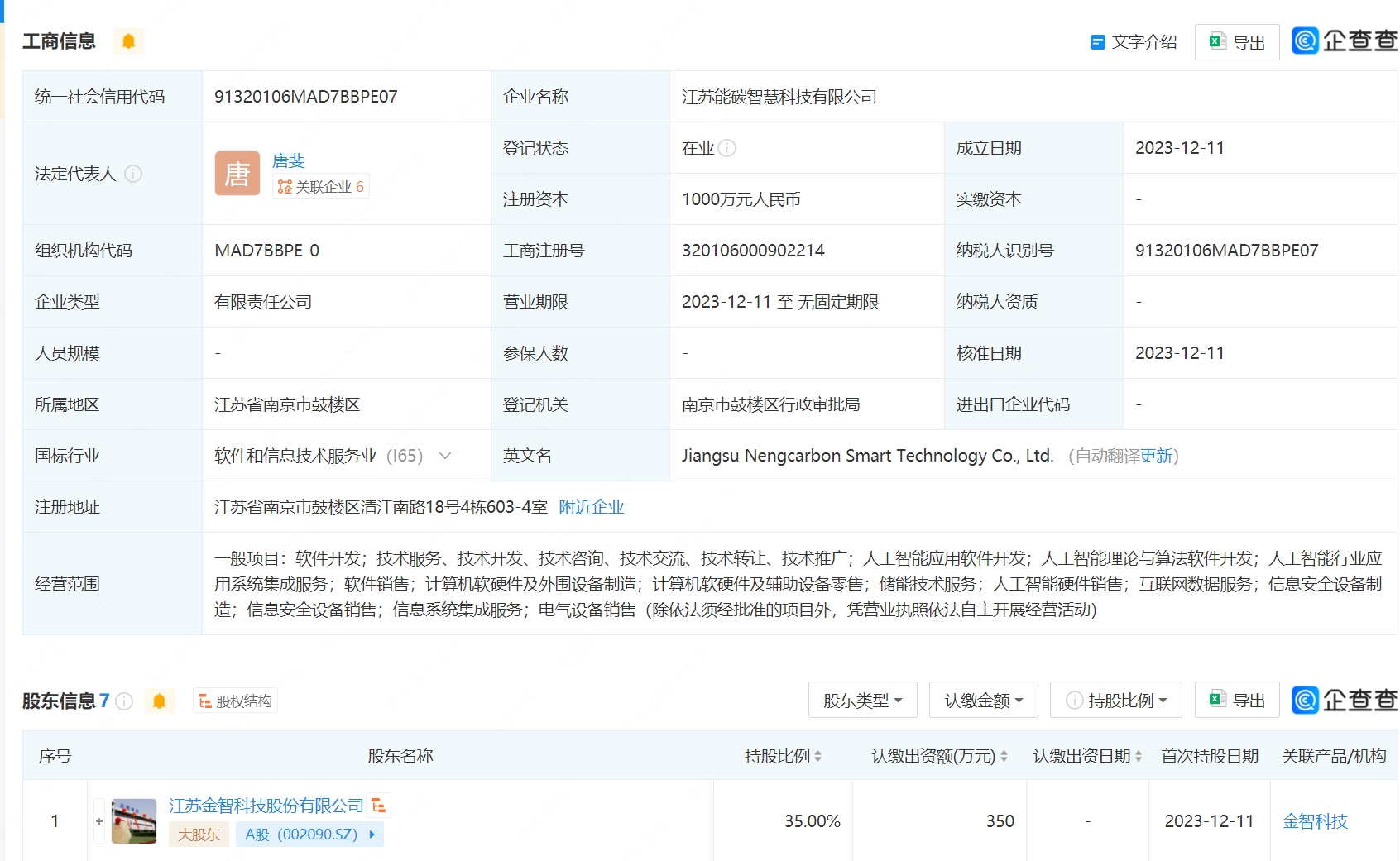金智科技等新设智慧科技公司 含多项AI业务